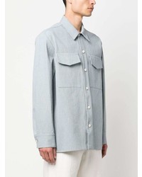 Chemise à manches longues bleu clair Jil Sander