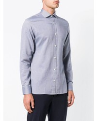 Chemise à manches longues bleu clair Z Zegna