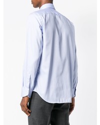 Chemise à manches longues bleu clair Canali