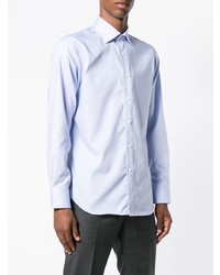 Chemise à manches longues bleu clair Canali