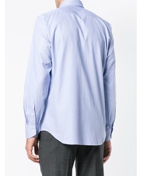 Chemise à manches longues bleu clair Canali