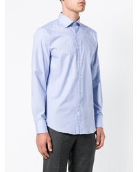 Chemise à manches longues bleu clair Canali