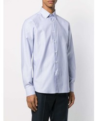 Chemise à manches longues bleu clair Canali