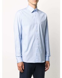 Chemise à manches longues bleu clair Z Zegna