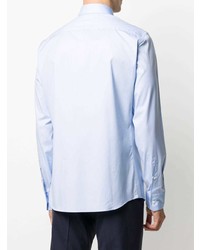 Chemise à manches longues bleu clair Z Zegna