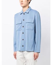 Chemise à manches longues bleu clair Lardini