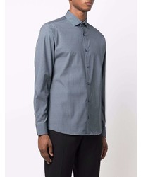 Chemise à manches longues bleu clair Z Zegna