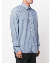 Chemise à manches longues bleu clair Canali