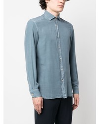 Chemise à manches longues bleu clair Boglioli