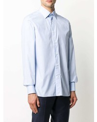 Chemise à manches longues bleu clair Ermenegildo Zegna