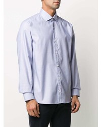 Chemise à manches longues bleu clair Z Zegna