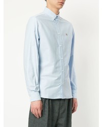 Chemise à manches longues bleu clair MAISON KITSUNÉ