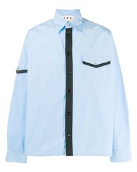 Chemise à manches longues bleu clair Marni