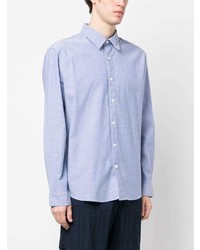 Chemise à manches longues bleu clair Michael Kors