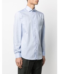 Chemise à manches longues bleu clair Ermenegildo Zegna