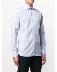 Chemise à manches longues bleu clair Z Zegna