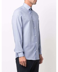 Chemise à manches longues bleu clair Z Zegna