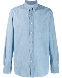 Chemise à manches longues bleu clair Officine Generale