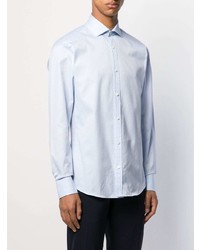 Chemise à manches longues bleu clair Z Zegna