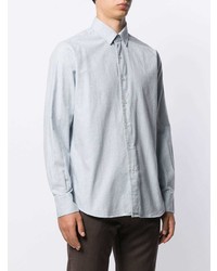 Chemise à manches longues bleu clair Canali