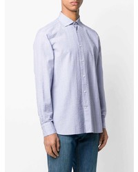 Chemise à manches longues bleu clair Ermenegildo Zegna