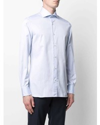 Chemise à manches longues bleu clair Ermenegildo Zegna