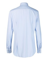 Chemise à manches longues bleu clair Corneliani