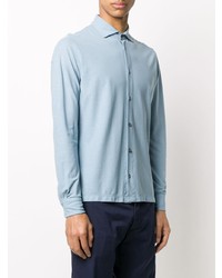 Chemise à manches longues bleu clair Zanone