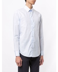 Chemise à manches longues bleu clair Emporio Armani