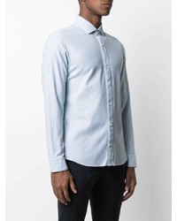 Chemise à manches longues bleu clair Z Zegna