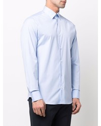 Chemise à manches longues bleu clair Z Zegna