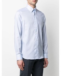 Chemise à manches longues bleu clair Canali