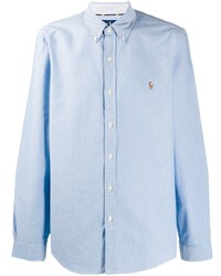 Chemise à manches longues bleu clair Polo Ralph Lauren