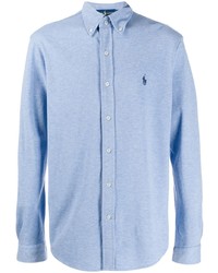 Chemise à manches longues bleu clair Polo Ralph Lauren