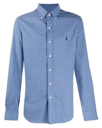 Chemise à manches longues bleu clair Polo Ralph Lauren