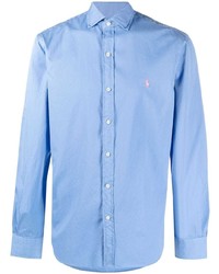 Chemise à manches longues bleu clair Polo Ralph Lauren