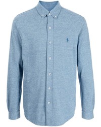 Chemise à manches longues bleu clair Polo Ralph Lauren