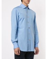 Chemise à manches longues bleu clair Kiton