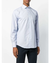 Chemise à manches longues bleu clair Canali