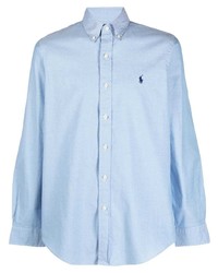 Chemise à manches longues bleu clair Ralph Lauren Collection