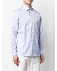 Chemise à manches longues bleu clair Z Zegna