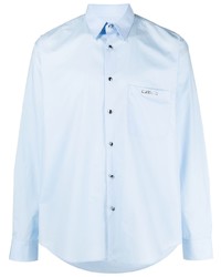Chemise à manches longues bleu clair Roberto Cavalli