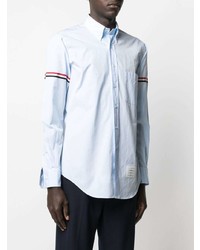 Chemise à manches longues bleu clair Thom Browne