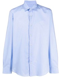 Chemise à manches longues bleu clair Salvatore Ferragamo