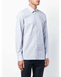 Chemise à manches longues bleu clair Z Zegna