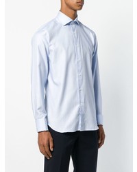 Chemise à manches longues bleu clair Canali