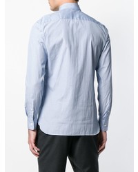 Chemise à manches longues bleu clair Z Zegna