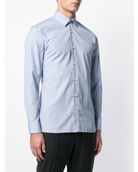 Chemise à manches longues bleu clair Z Zegna