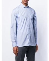 Chemise à manches longues bleu clair Z Zegna