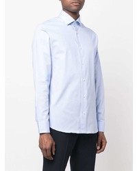 Chemise à manches longues bleu clair Zegna